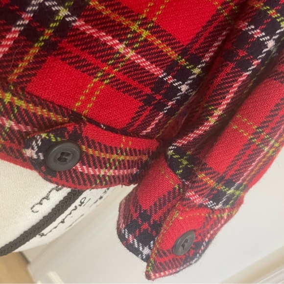 Vintage 90’s Express Trucker Jacket Plaid Wool blend XS Zipped Pockets Aesthetic - Picture 5 of 13